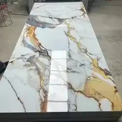 High Glossy 3D Interior PVC Marble Alternative Wall Panel
